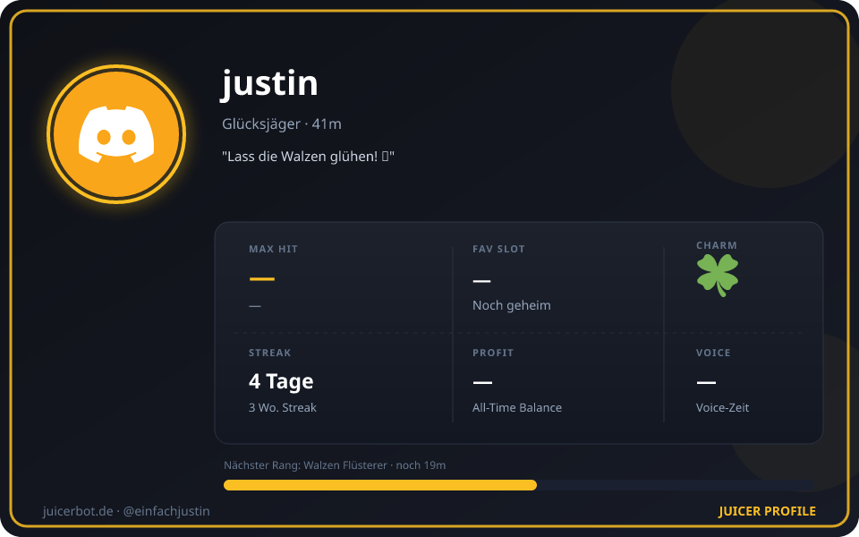 Profil-Karte von justin