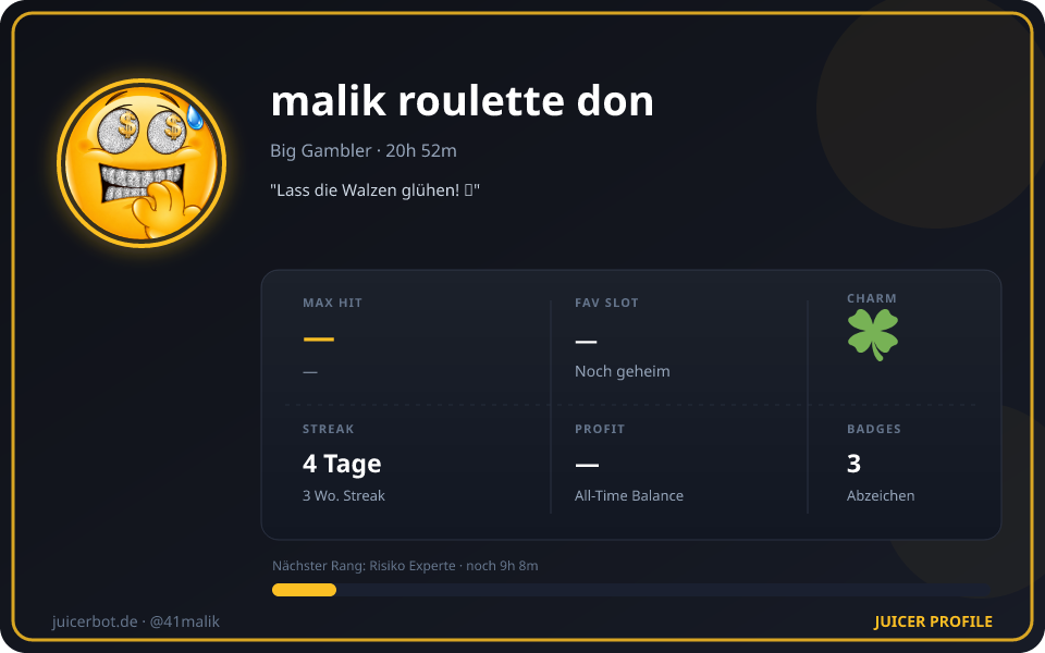 Profil-Karte von malik roulette don
