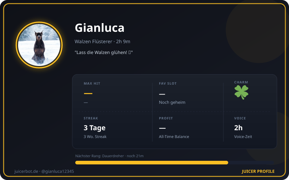 Profil-Karte von Gianluca