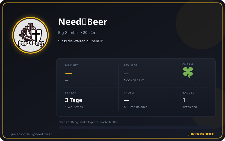 Profil-Karte von Need✘Beer