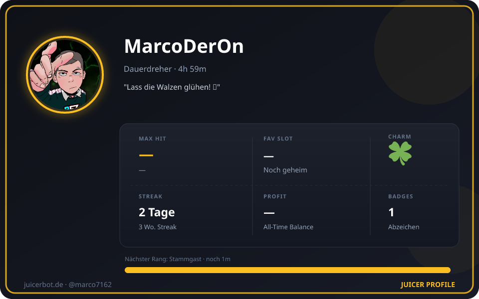 Profil-Karte von MarcoDerOn