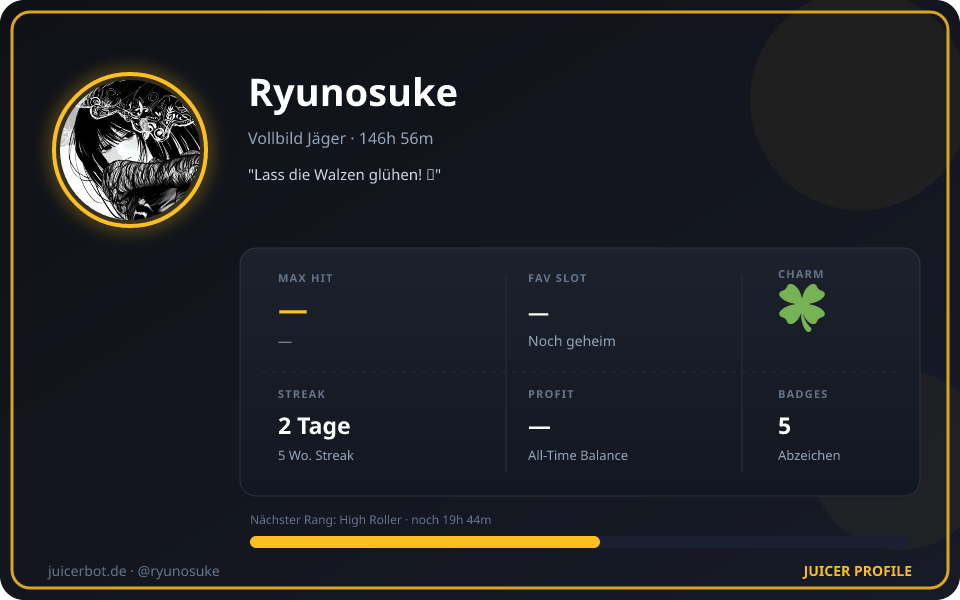 Profil-Karte von Ryunosuke