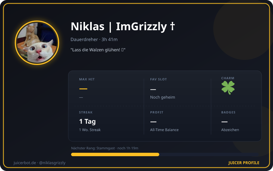 Profil-Karte von Niklas | ImGrizzly †
