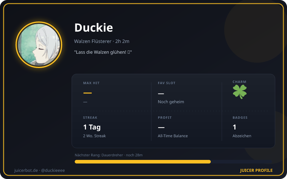 Profil-Karte von Duckie