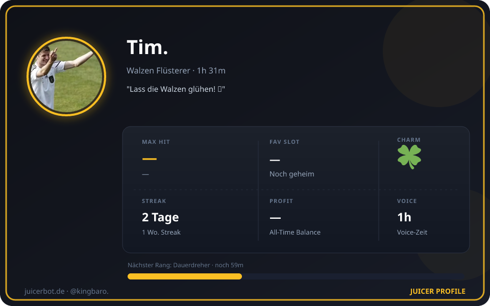 Profil-Karte von Tim.