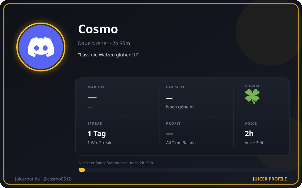Profil-Karte von Cosmo