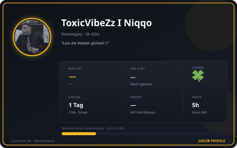 Profil-Karte von ToxicVibeZz I Niqqo