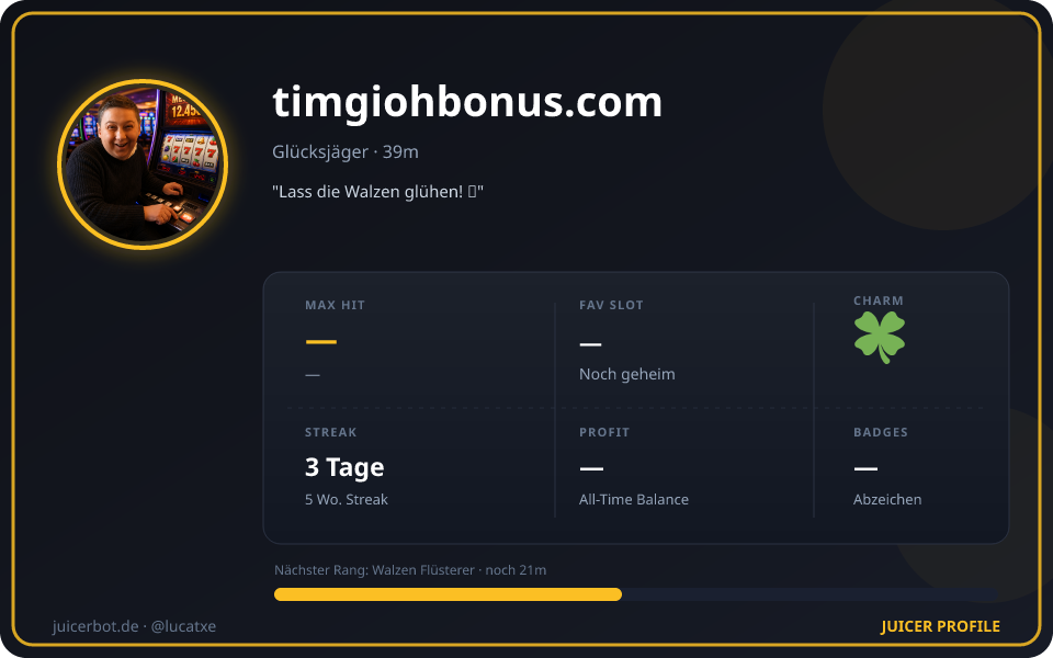 Profil-Karte von timgiohbonus.com