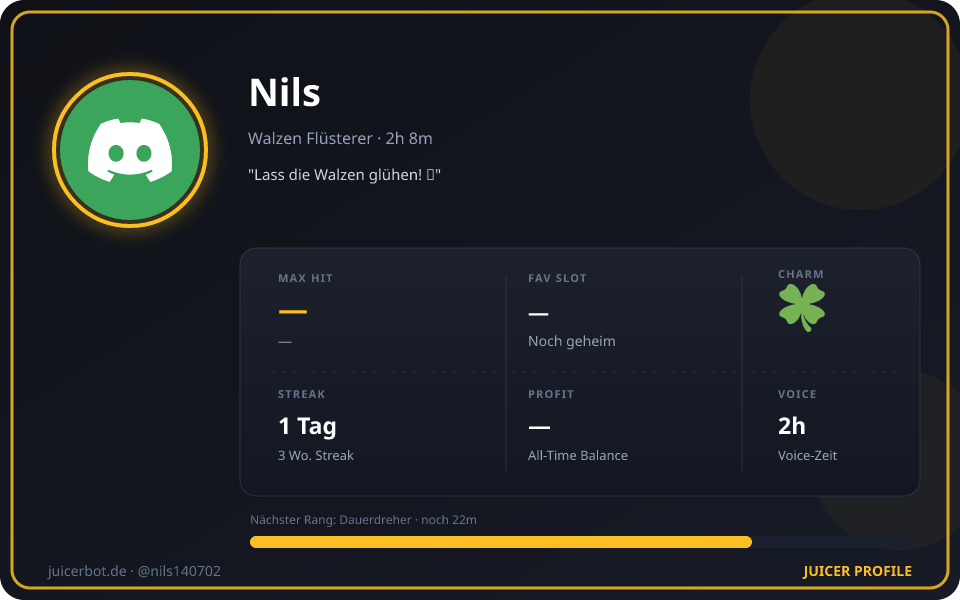 Profil-Karte von Nils