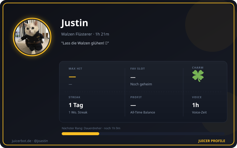 Profil-Karte von Justin