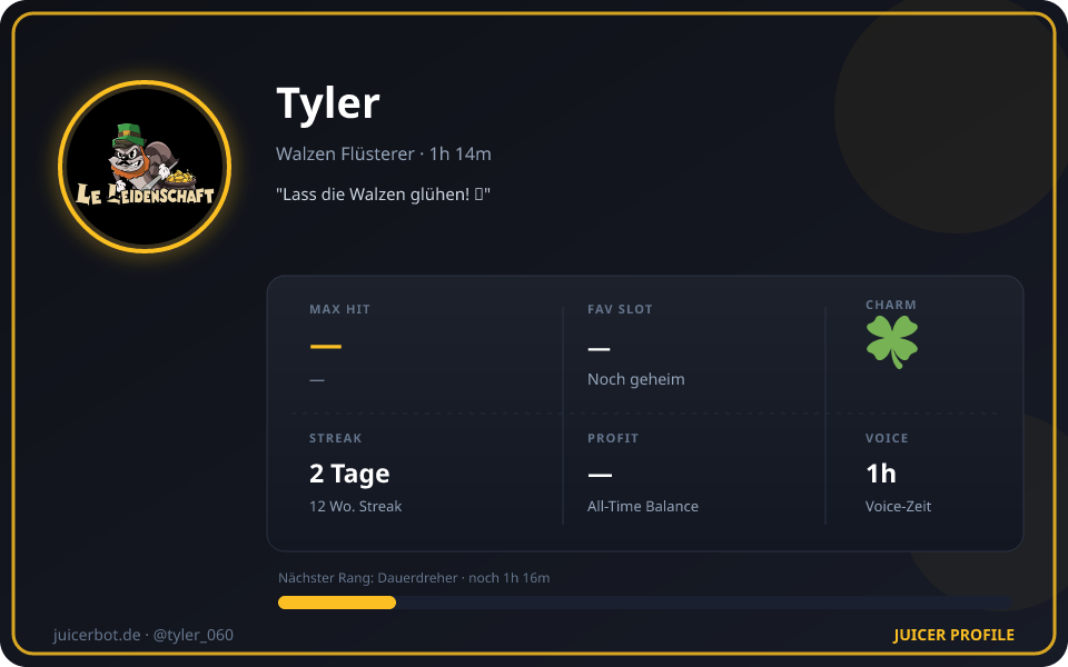 Profil-Karte von Tyler