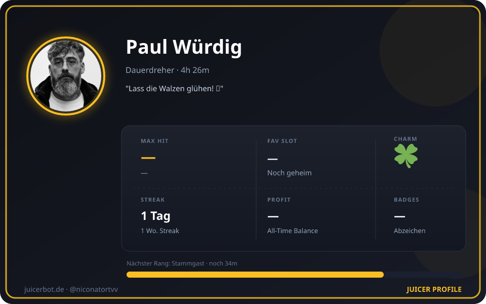 Profil-Karte von Paul Würdig