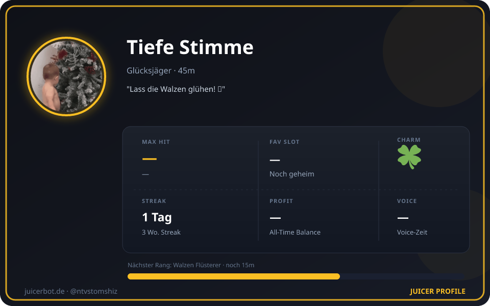 Profil-Karte von Tiefe Stimme